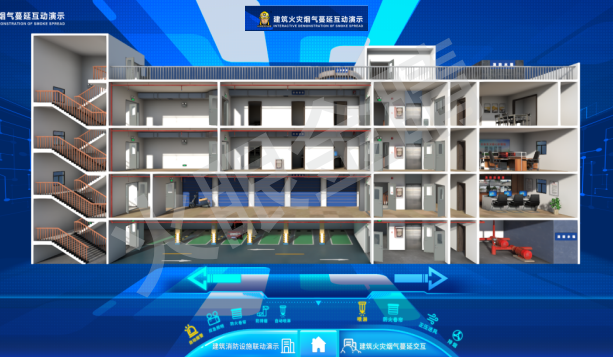 建筑火災煙氣蔓延演示交互系統V1.0